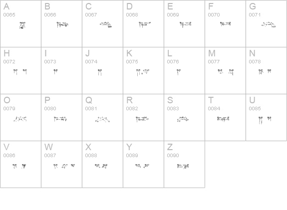 Dotty-3PartThree uppercase A-Z preview