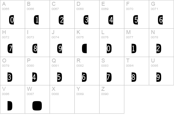 DoubleDigits-SuperSquare uppercase A-Z preview