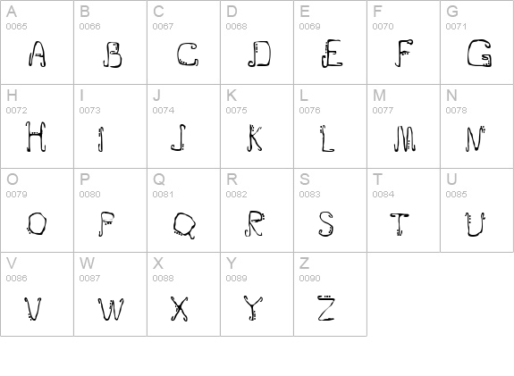 Doublejoint uppercase A-Z preview