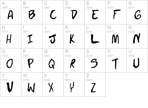 Doujinshi uppercase A-Z preview