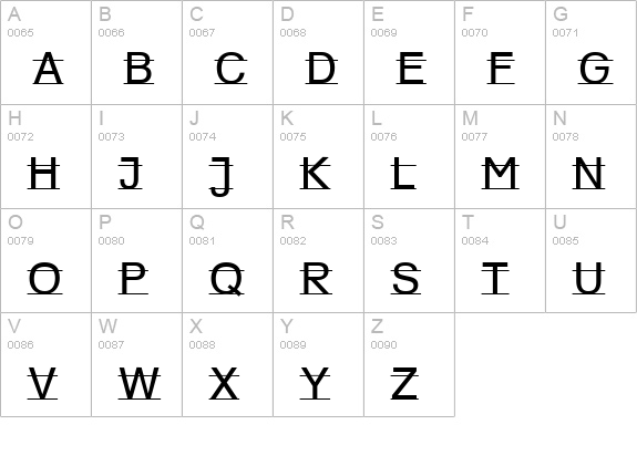 DR BY 2 uppercase A-Z preview