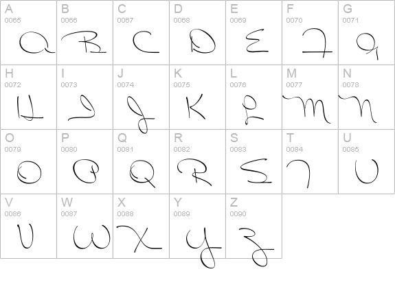 Dr Carbfred uppercase A-Z preview