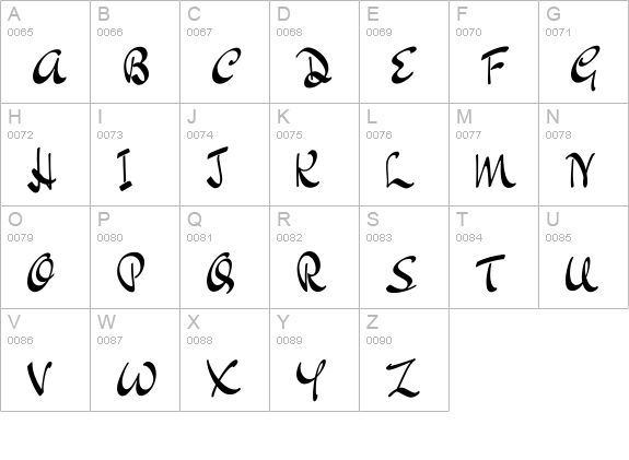 Dr Sugiyama uppercase A-Z preview