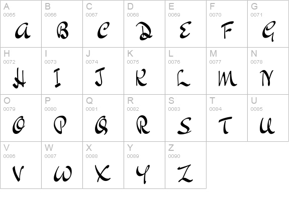 Dr Sugiyama Regular uppercase A-Z preview