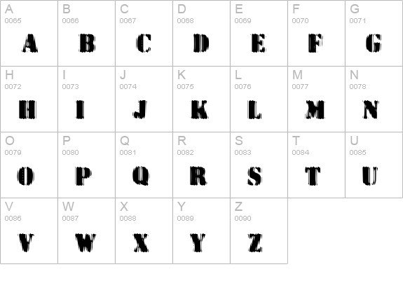 Dr.Enoksen uppercase A-Z preview