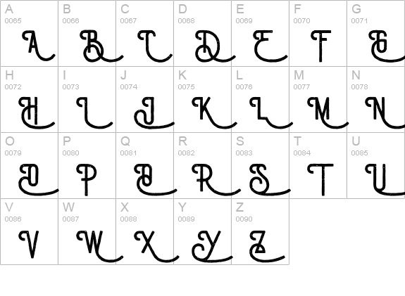 Draconian uppercase A-Z preview