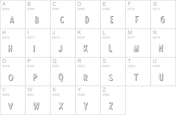 Drafting Table 3D uppercase A-Z preview