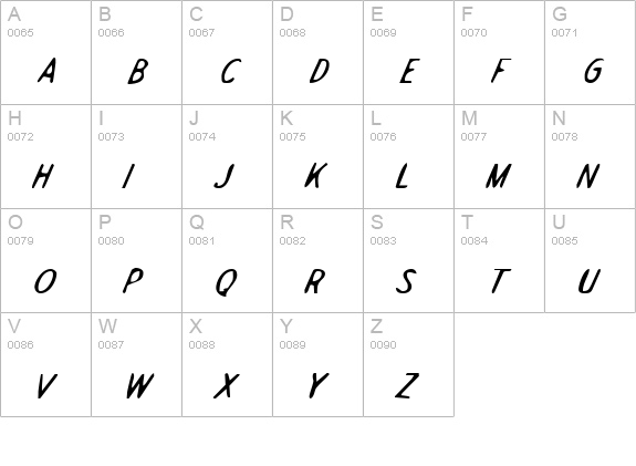 Drafting Table Expanded Italic uppercase A-Z preview