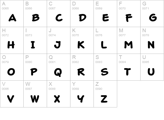Draftsman Casual 6B uppercase A-Z preview