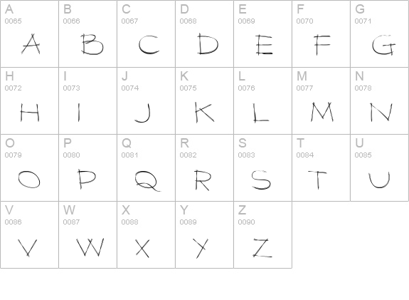 Dragline BTN Th uppercase A-Z preview