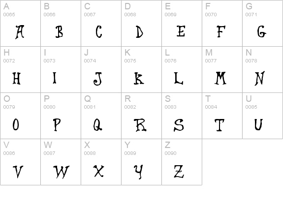Dragon Harbour uppercase A-Z preview