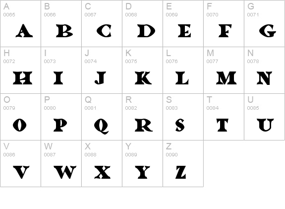 Dragon Lands
 uppercase A-Z preview