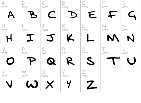 Dragongirl Meander  uppercase A-Z preview