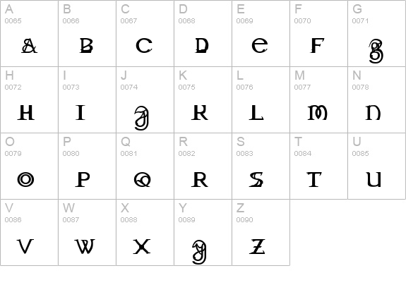 Dragonmaster Normal uppercase A-Z preview