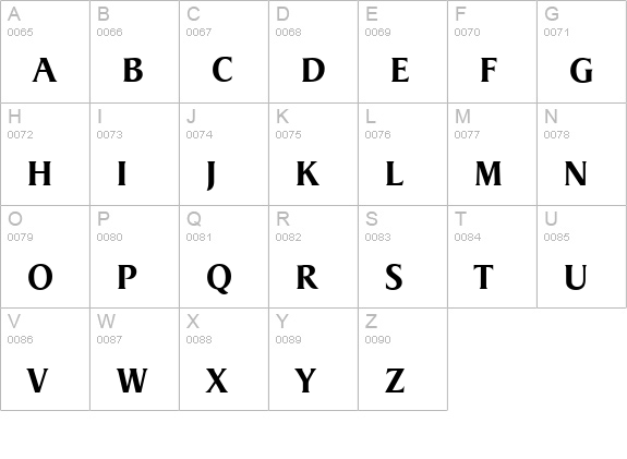 DragonSerial-Bold uppercase A-Z preview