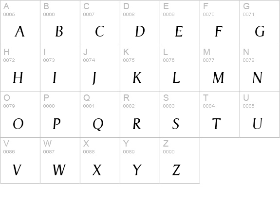 DragonSerial-Xlight-Italic uppercase A-Z preview