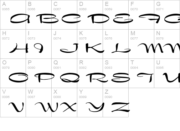Dragonwick uppercase A-Z preview
