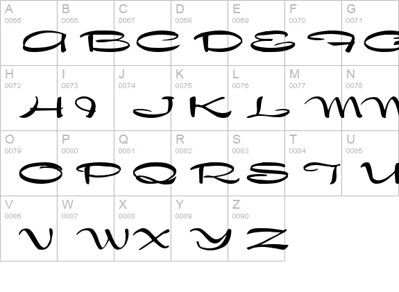 DragonWick Bold uppercase A-Z preview