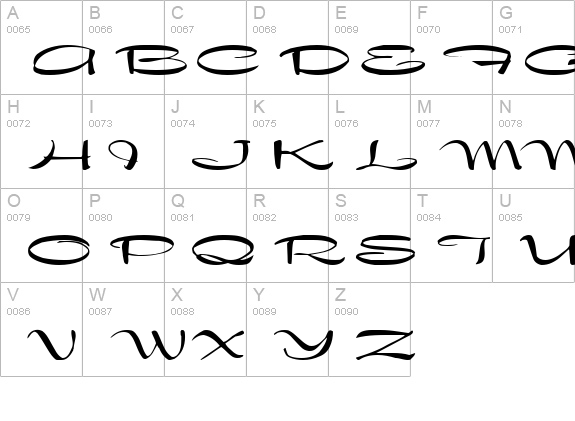Dragonwick Regular uppercase A-Z preview