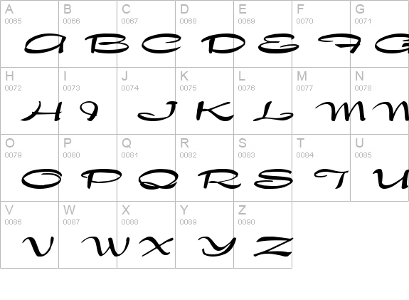 Dragonwyck Bold Italic uppercase A-Z preview