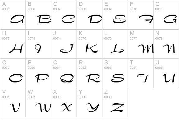 DragonwyckCondensed Italic uppercase A-Z preview