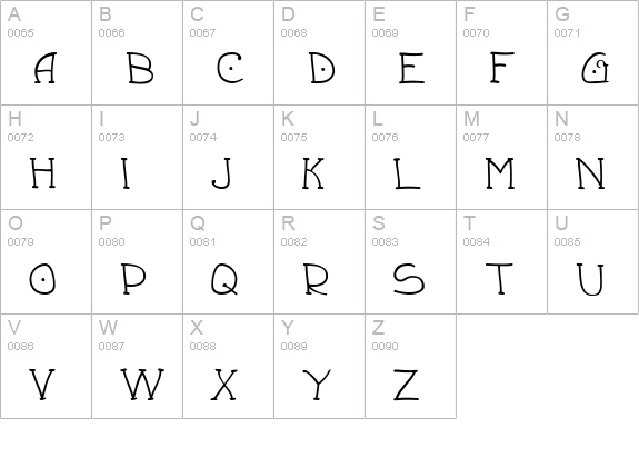 Draughtsman uppercase A-Z preview