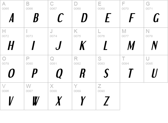Dream Orphans Bold Italic uppercase A-Z preview