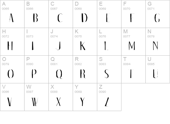 Dream Orphans Gaunt uppercase A-Z preview