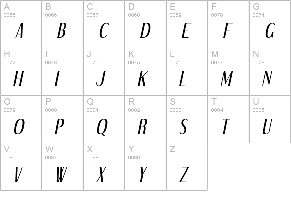 Dream Orphans Italic uppercase A-Z preview