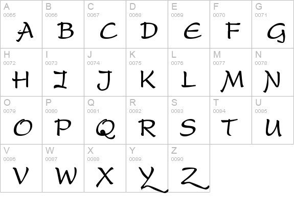 DreamerOne Bold uppercase A-Z preview