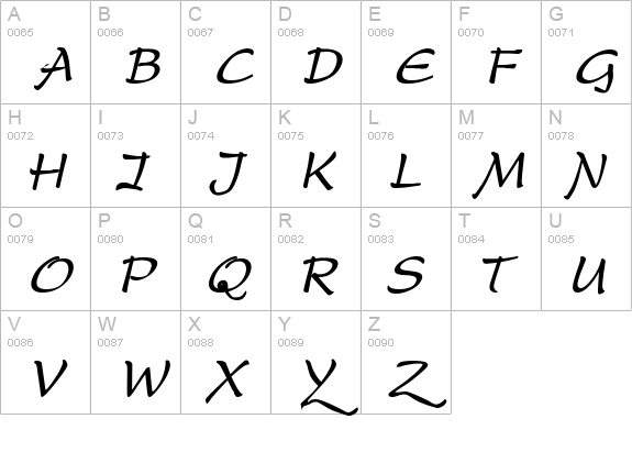 DreamerOne Bold Italic uppercase A-Z preview