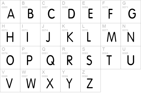 Dreamspeak Bold uppercase A-Z preview