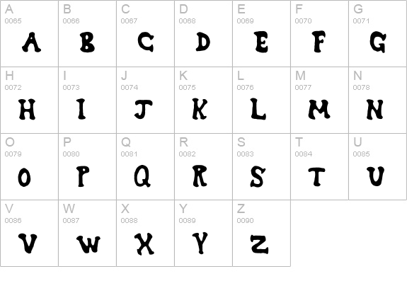 Dreamwish uppercase A-Z preview