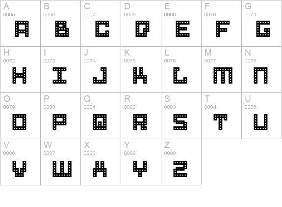 Drid Herder uppercase A-Z preview