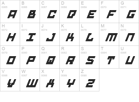 Drid Herder Italic uppercase A-Z preview