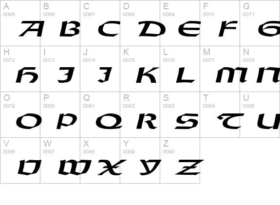DriscollSSK BoldItalic uppercase A-Z preview