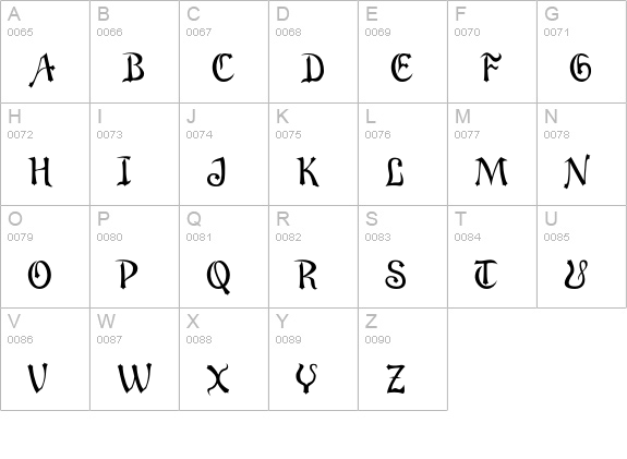 DrManta uppercase A-Z preview
