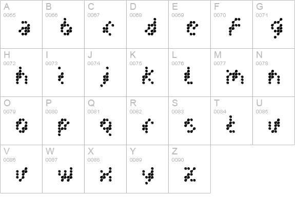 DrNO uppercase A-Z preview