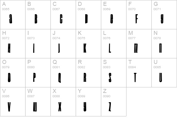 Droid Ink uppercase A-Z preview