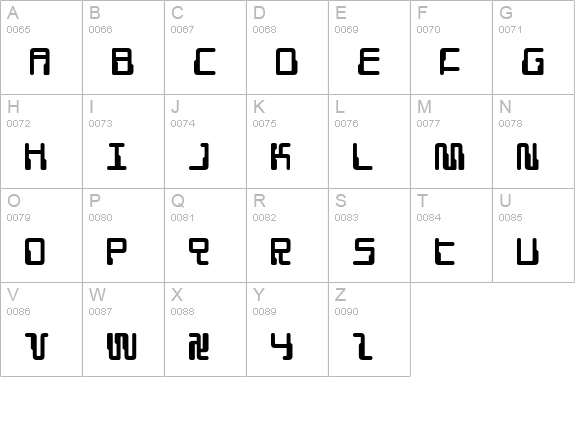 Droid Lover uppercase A-Z preview