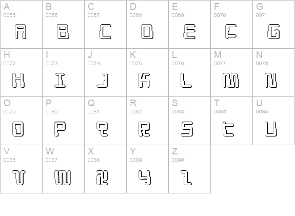 Droid Lover 3D uppercase A-Z preview