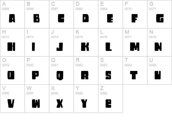Drolly uppercase A-Z preview