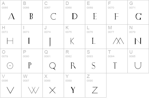 Drone uppercase A-Z preview