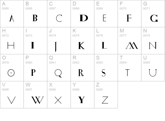 DroneBold uppercase A-Z preview