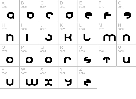 Dronecat uppercase A-Z preview