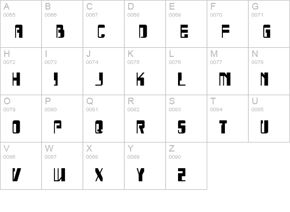 Drosselmeyer Condensed uppercase A-Z preview