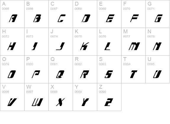 Drosselmeyer Italic uppercase A-Z preview