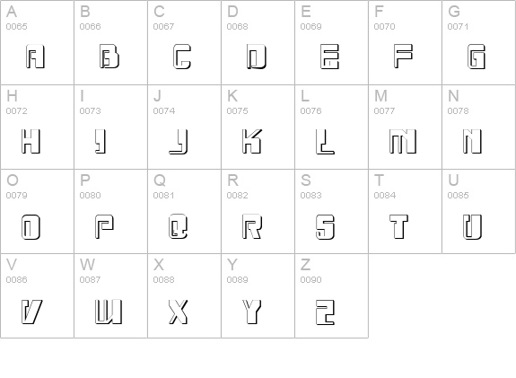 Drosselmeyer Shadow uppercase A-Z preview