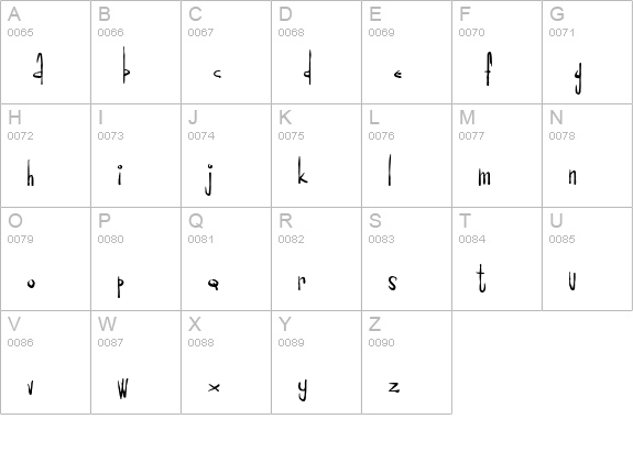 Drugpusher uppercase A-Z preview