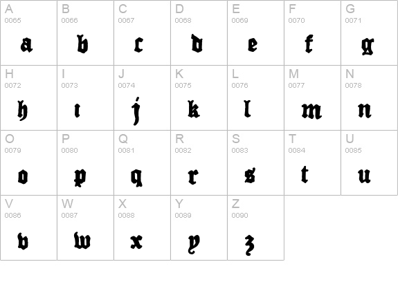 Drugstore Regular uppercase A-Z preview
